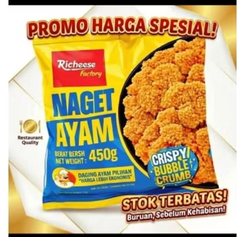 Jual Naget Ayam Richeese Factory 450 gram || Nuget Richeese | Shopee ...
