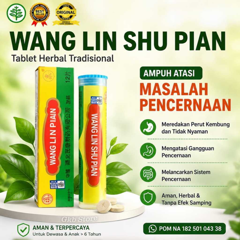 Wang Lin Shu Pian - Obat Diare Sakit Perut Mencret Herbal Ampuh BPOM 100% Original
