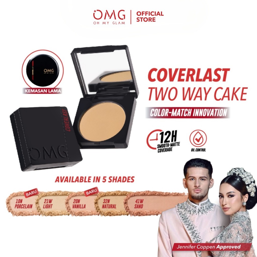 OMG Oh My Glam Coverlast Two Way Cake TWC 12 g - Bedak Padat Kontrol Minyak