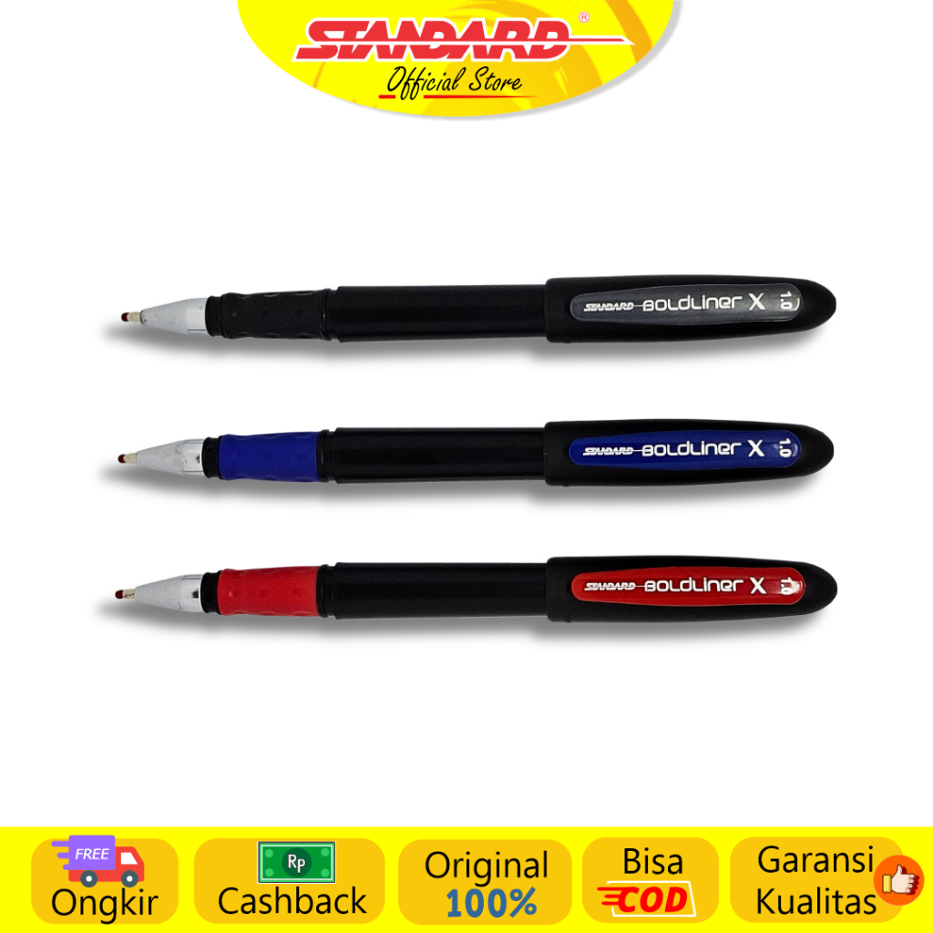 Standard - Pulpen Boldliner X 1.0 ( Alat Tulis / Pen / Ballpoint / Pena ) (2)
