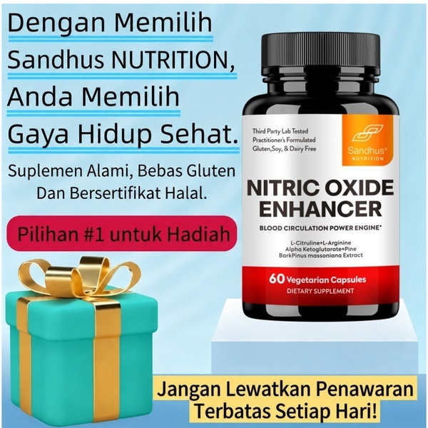 L-Citrulline & Arginine AAKG - Dukung Sirkulasi Darah Sehat & Energi - 60 Kapsul