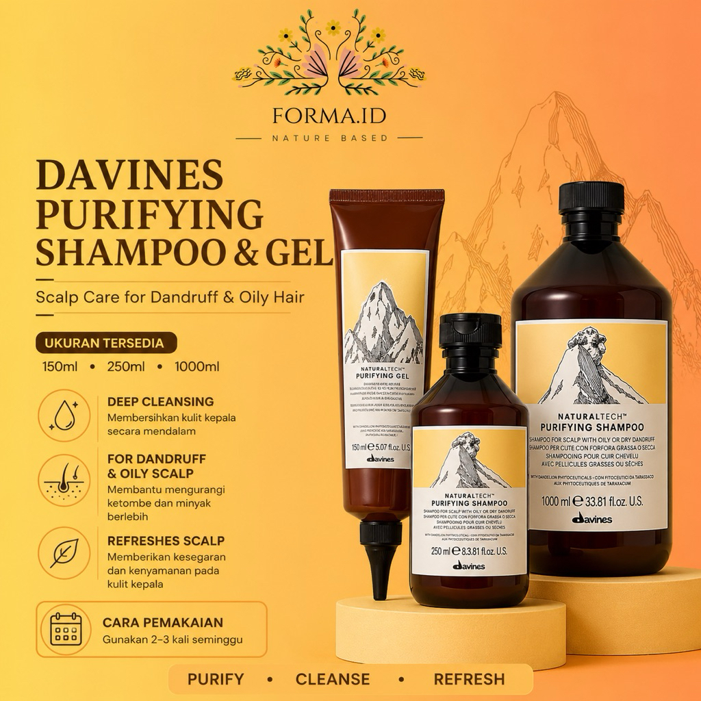 DAVINES PURIFYING SHAMPOO 1000ML