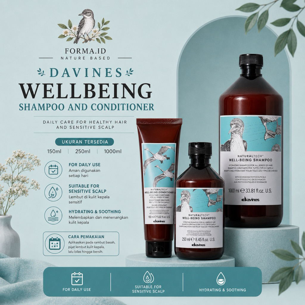 DAVINES WELLBEING SHAMPOO 250ML