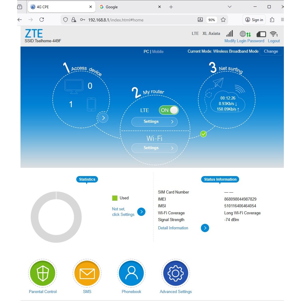 Modem 4G EE All Operator Berfungsi Normal