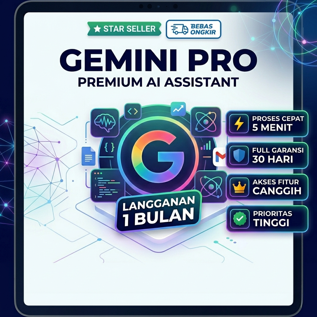 [PROMO] Gemini Advanced Pro 1 Bulan Premium AI Smart Assistant Proses Cepat Garansi Penuh Full Durasi