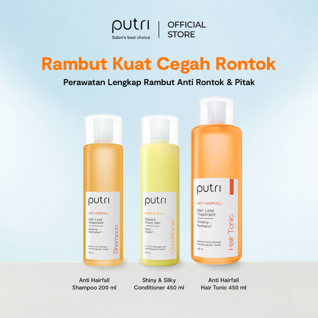 Jual [3IN1 ANTI RONTOK] Putri Anti Hairfall Shampoo dan Hair Tonic ...