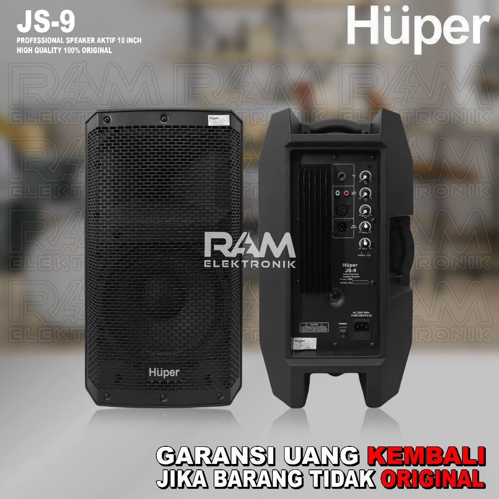 Jual Speaker Aktif 10 Inch HUPER JS9 | JS 9 Original 300 Watt Murni ...