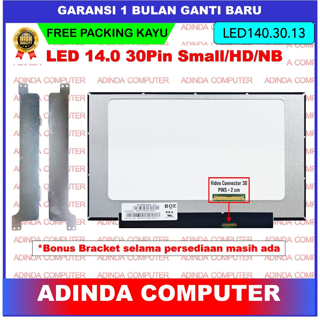 Jual LCD LED Laptop NT140WHM-N34 N140BGA-EA4 REV C1 C2 14.0 Inch 30 ...