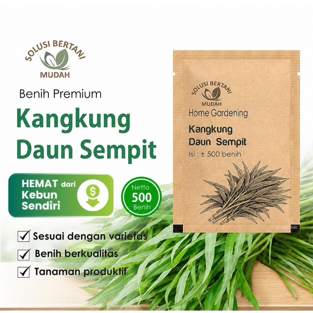 Benih Kangkung Unggul Pilih Varian Daun Sempit Daun Sedang Daun Lebar – Bibit Sayuran Cepat Panen