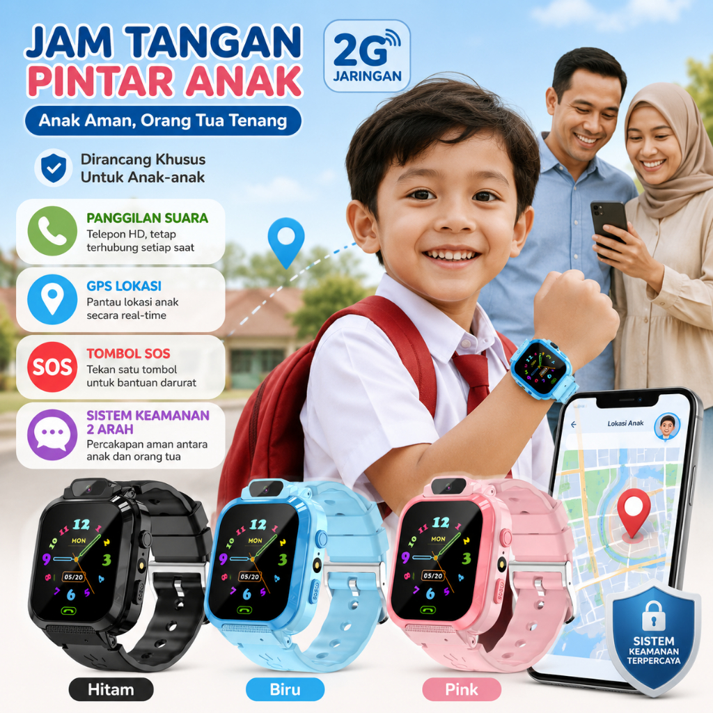 Smartwatch Anak Z1 - jam tangan pintar anak 2G  Smart Watch Kids dan lacak lokasi dari mana saja
