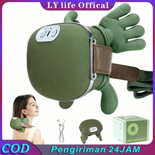 Pemijat Bahu Leher Multifungsi Portabel Selendang Pijat Pemanas Meniru Pijatan Tangan Asli - Pijat Elektrik Leher Punggung Pinggang Tulang Belakang