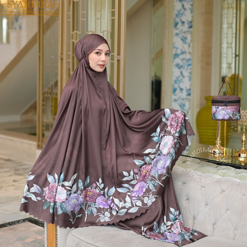 Syahdika - Mukena Dewasa Silk Premium 2in1 Zalfa Series Free Sejadah