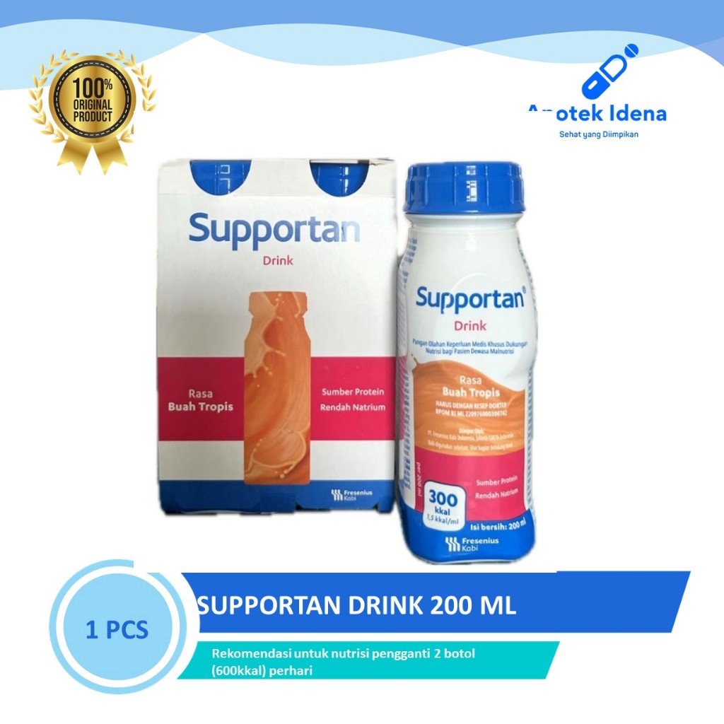Jual SUPPORTAN DRINK RASA BUAH TROPIS 200 ml HARGA 1 BOTOL susu nutrisi ...