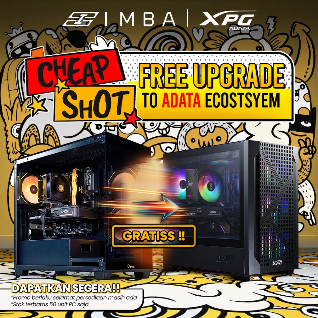 IMBA CHEAPSHOT PC RYZEN 7 5700X RTX 5060 8G/ 16GB 256GB RAKITAN PC GAMING - UGE-TR-EK-COC/D4