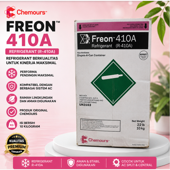 Jual FREON R410 CHEMOURS SHANGHAI ISI 10 KILO | Shopee Indonesia