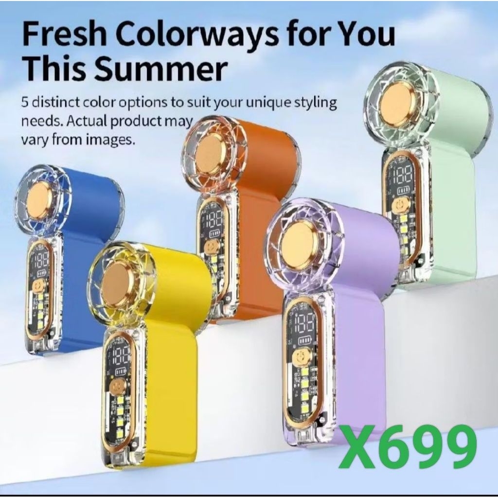 Kipas X699 Kipas Angin MINI FAN portable degan LED bisa berfungsi sebagai senter
