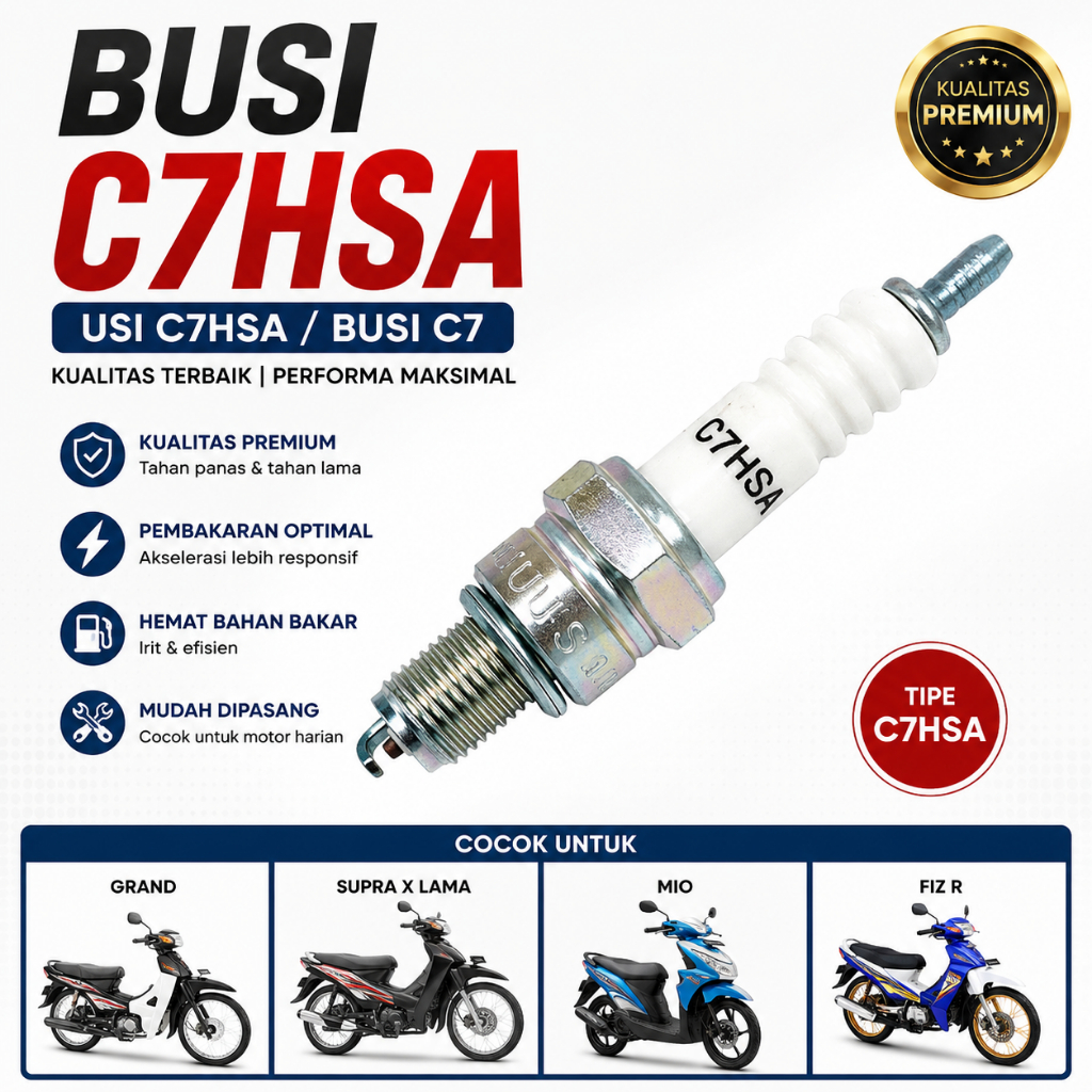 Jual BUSI C7HSA Busi C7 Busi Motor Grand Supra X Lama Mio Fiz R ...