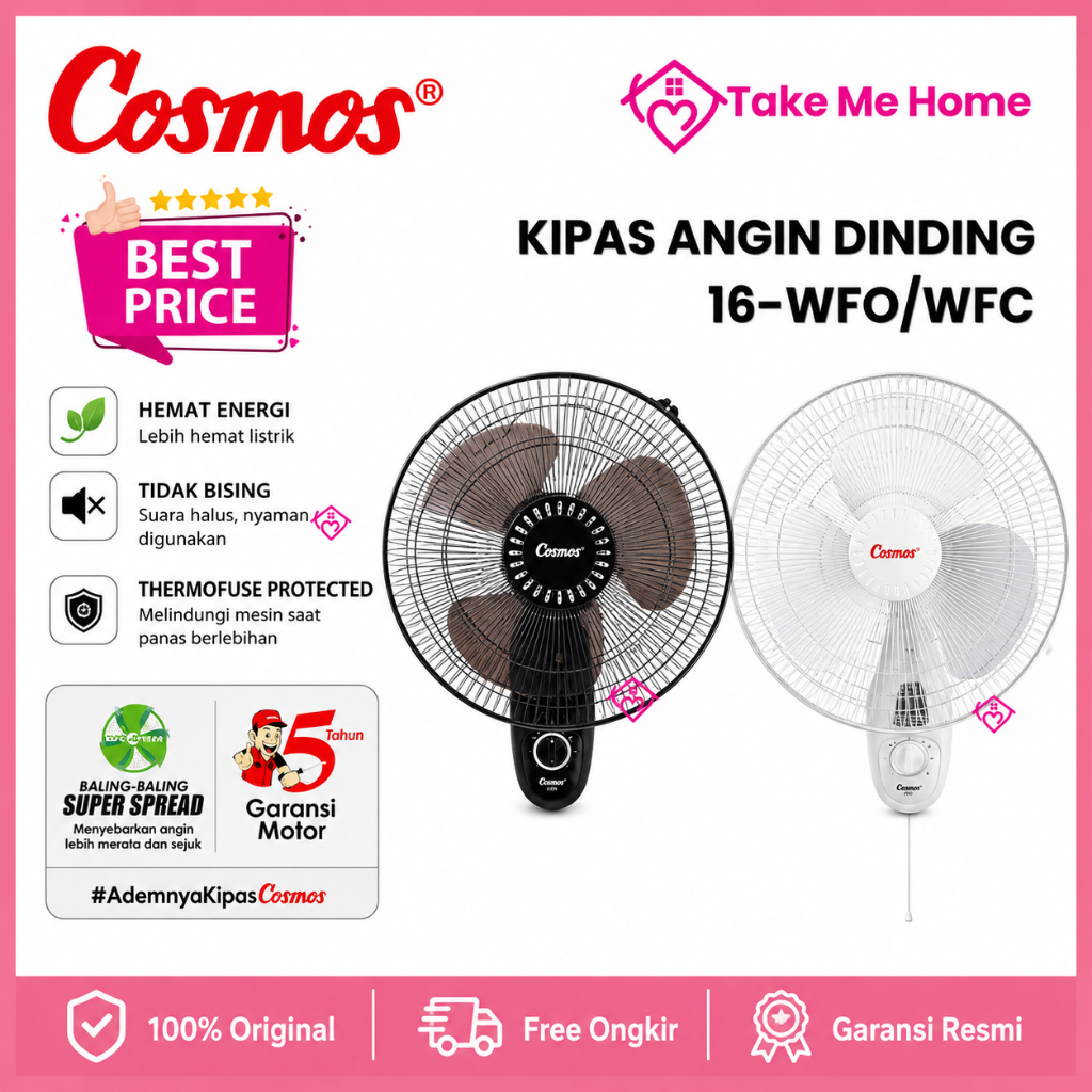 Jual Cosmos 16-WFO WFC Kipas Angin Dinding / Wall Fan 16 Inch / 16WFO ...