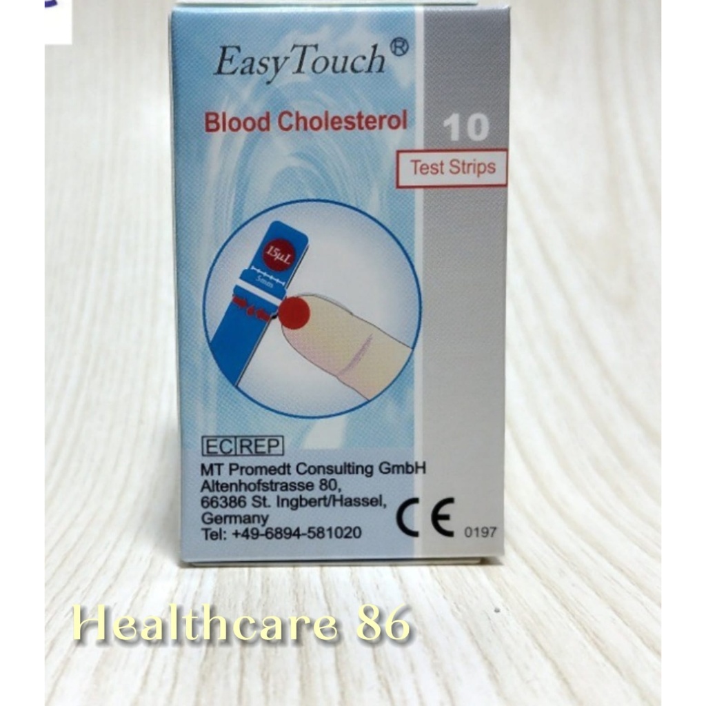 Strip Kolestrol Easy Touch isi 10 strip, Original, Cepat dan akurat. Expired September 2027