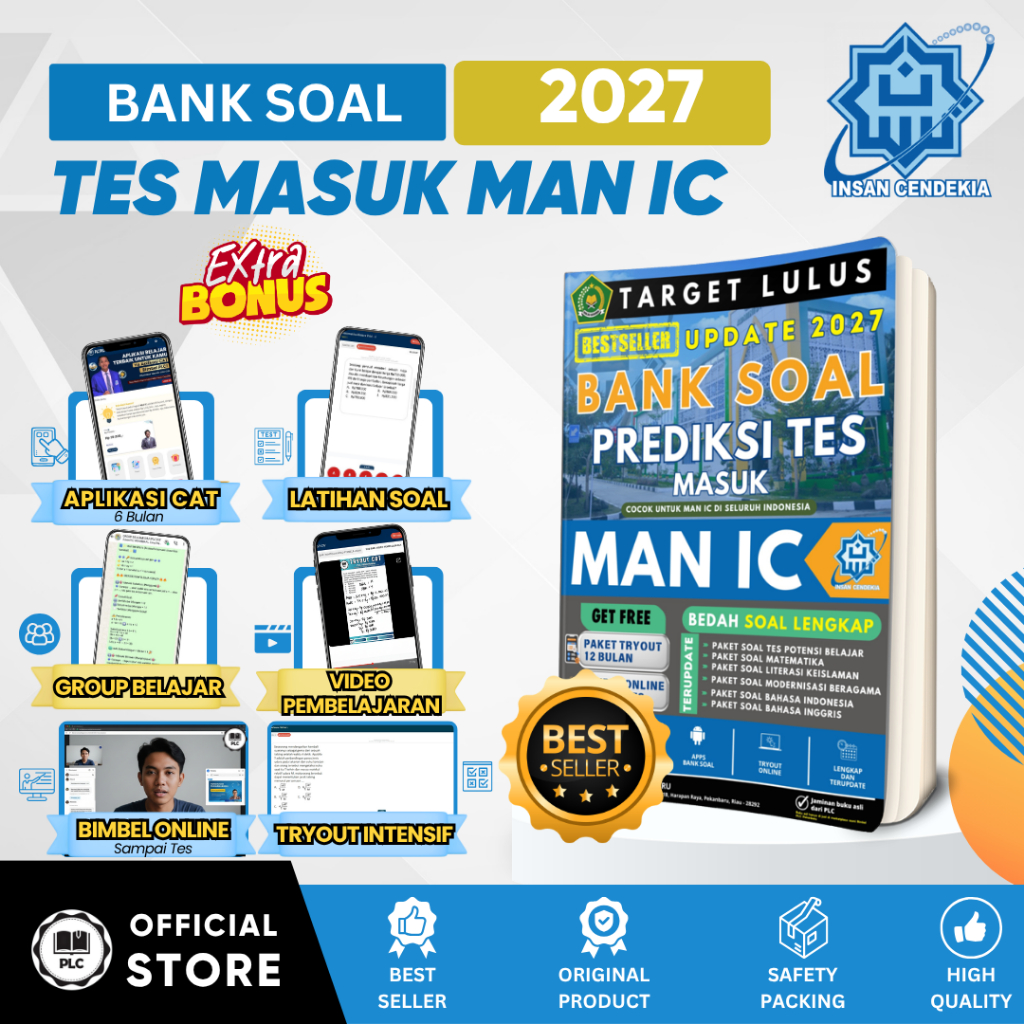 Bank Soal Tes Masuk MAN IC 2027 + Pembahasan Lengkap PLC