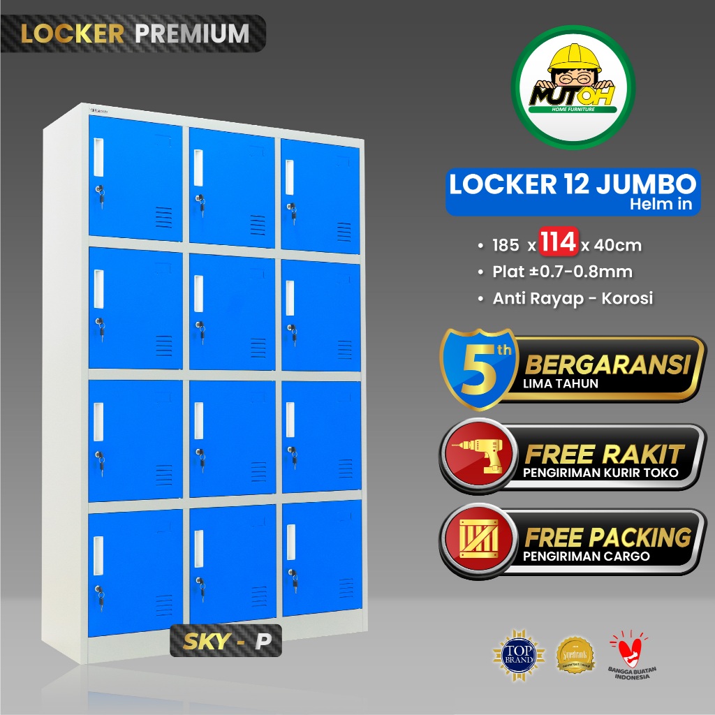 Jual LOCKER BESI LOKER KARYAWAN 12 PINTU JUMBO HELM IN MUTOH2000 ...