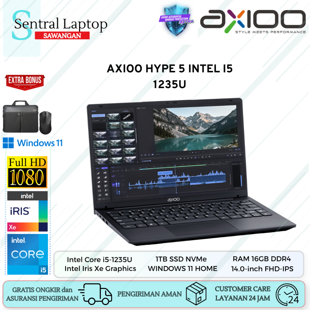 Jual NEW Laptop AXIOO MYBOOK HYPE 5 (G12) Intel i5 1235U 16GB SSD 512GB ...