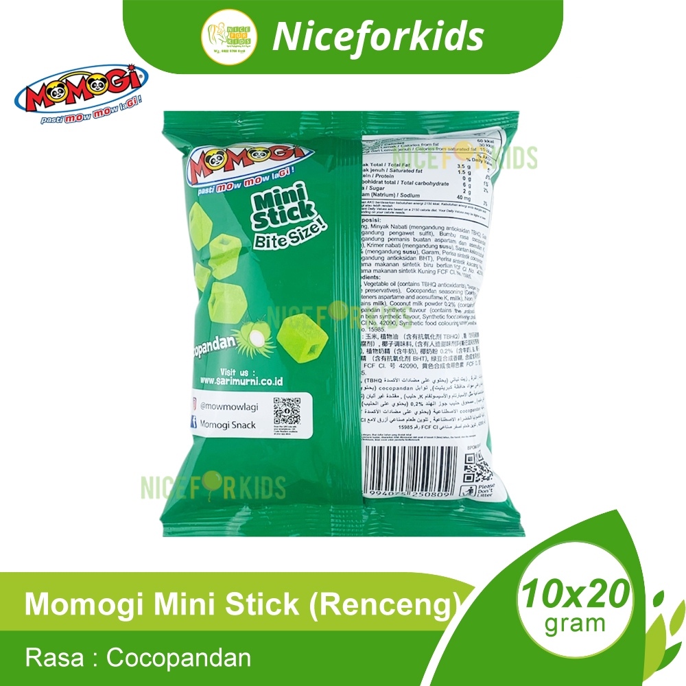 Jual Momogi Mini Stick Bite Size 20gr Renceng Isi 10 sachet / Makanan ...
