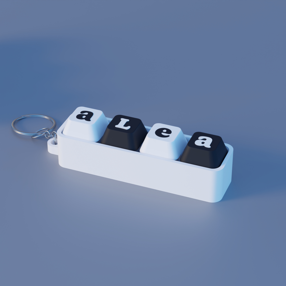 Jual Gantungan Kunci Keyboard Clicker Custom Nama | Keychain Fidget ...