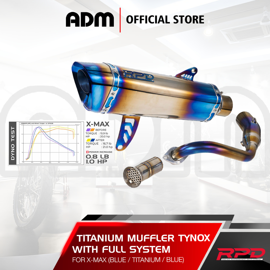 Jual Knalpot RPD Titanium Muffler TYNOX For X-Max / X-Max Connected ...