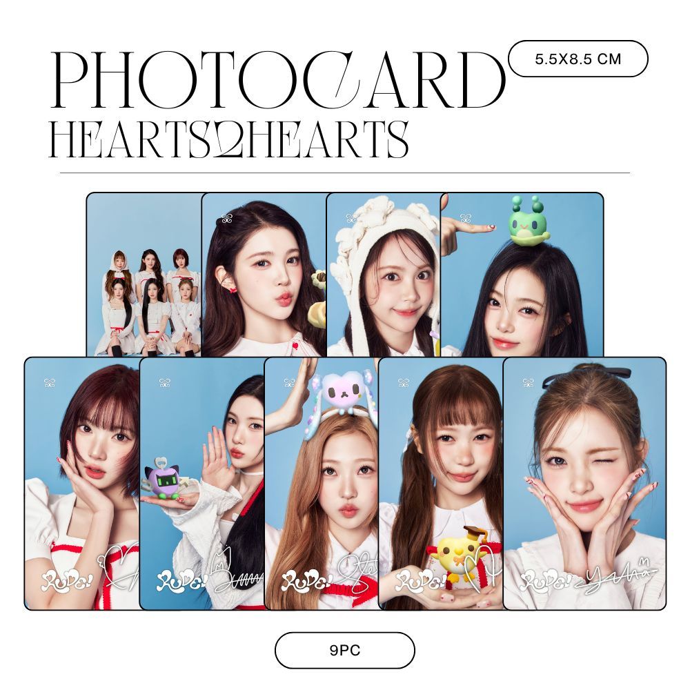 Jual HOLOGRAM PHOTOCARD HEARTS2HEARTS RUDE 9 PCS KPOP CARDS UNOFFICIAL ...