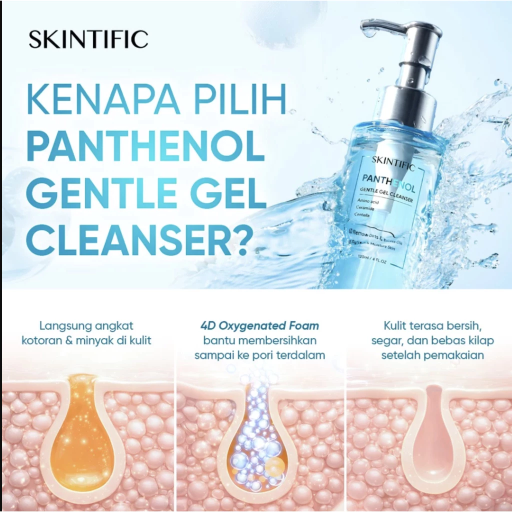 Skintific Panthenol Gel Cleanser 120ml Hydrating