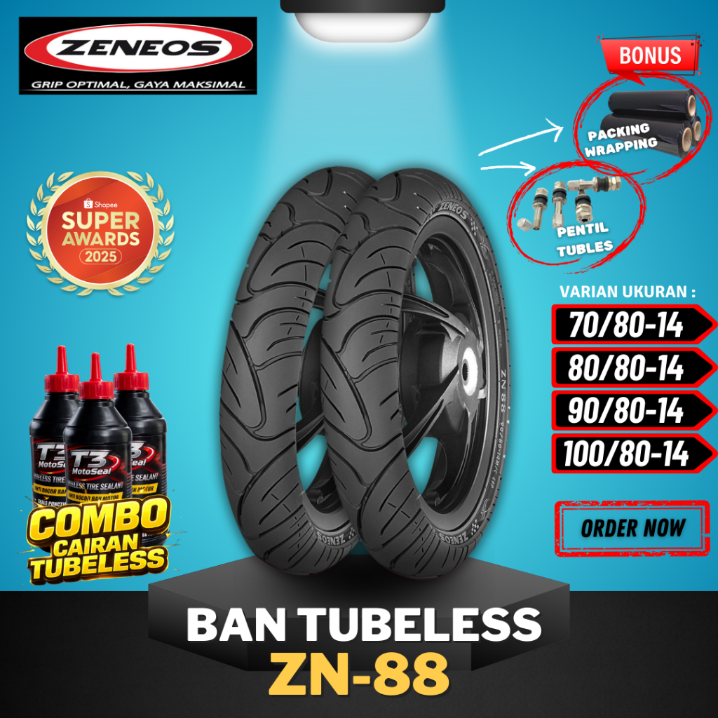 Jual [READY COD] BAN ZENEOS ZN88 RING 14 ( 70/80-14 / 80/80-14 / 90/80 ...