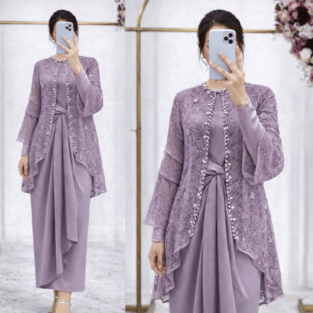 Jual Oneset Clarisa Baju Kondangan Set Rok Lilit Inner Outer Rompi ...