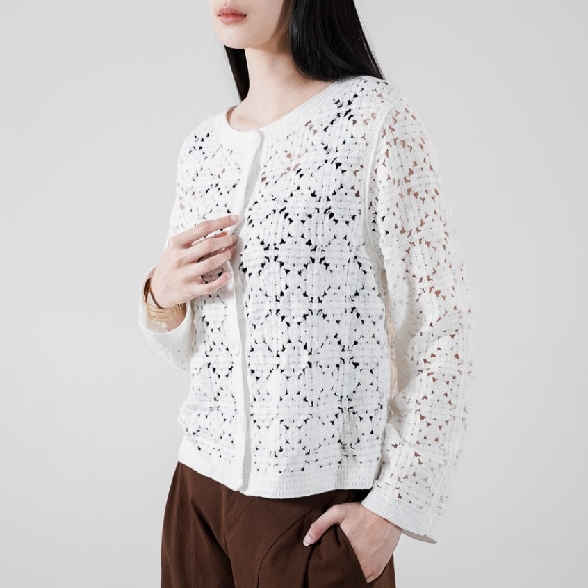 Jual This Is April Lucia Cardigan Rajut Wanita Lengan Panjang Textured ...
