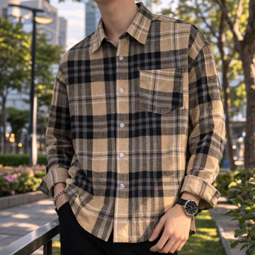 Kemeja Flanel Import Pria Wanita Lengan Panjang Unisex Kemeja Kotak Kualitas Premium