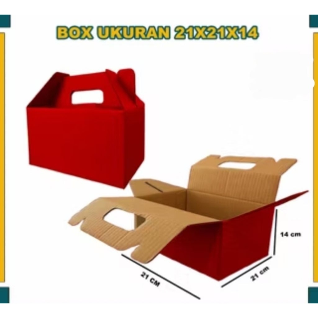 Jual dus box kraft ukuran 21cm x 21cm x 14cm Tebal . | Shopee Indonesia