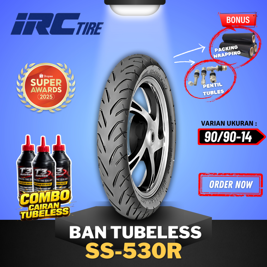 Jual [READY COD] BAN IRC SS530R ( 90/90-14 ) RING 14 / BAN TUBELESS IRC ...