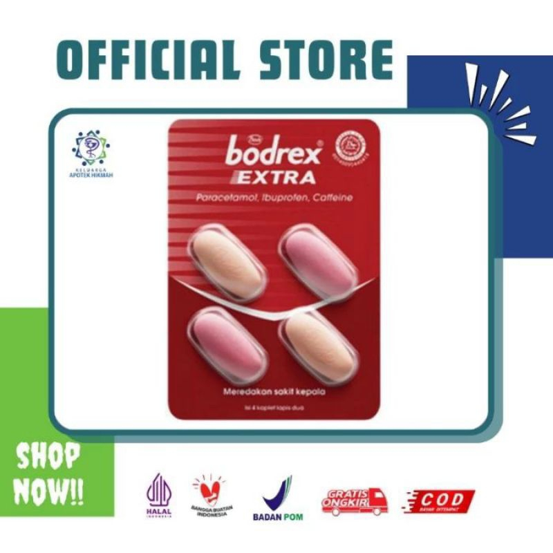 Jual BODREX Extra Tablet Meredakan Sakit Kepala Gigi Paracetamol ...