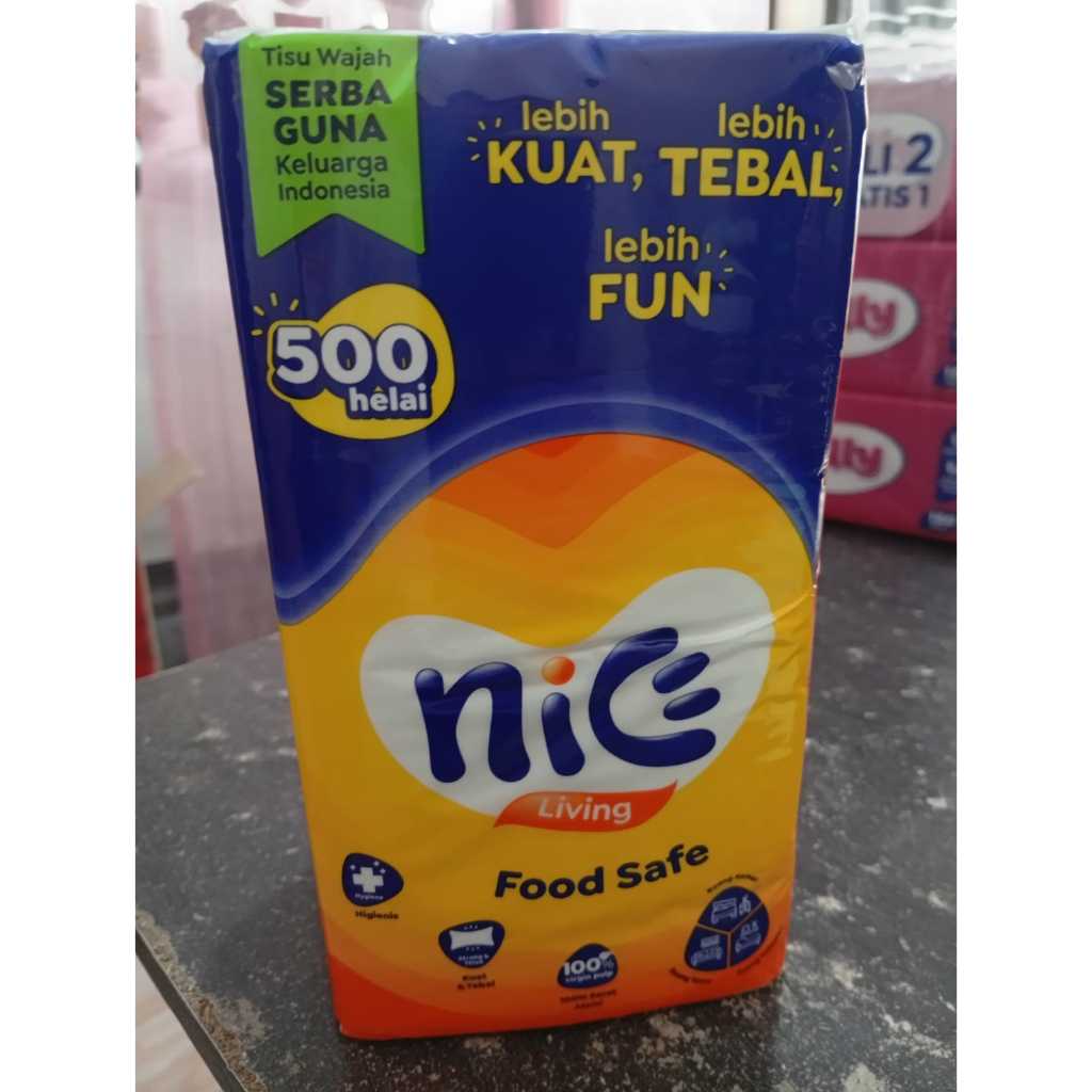 Jual NICE Tisu Wajah 500 Helai Serat Alami Tebal Tahan Air Serbaguna ...