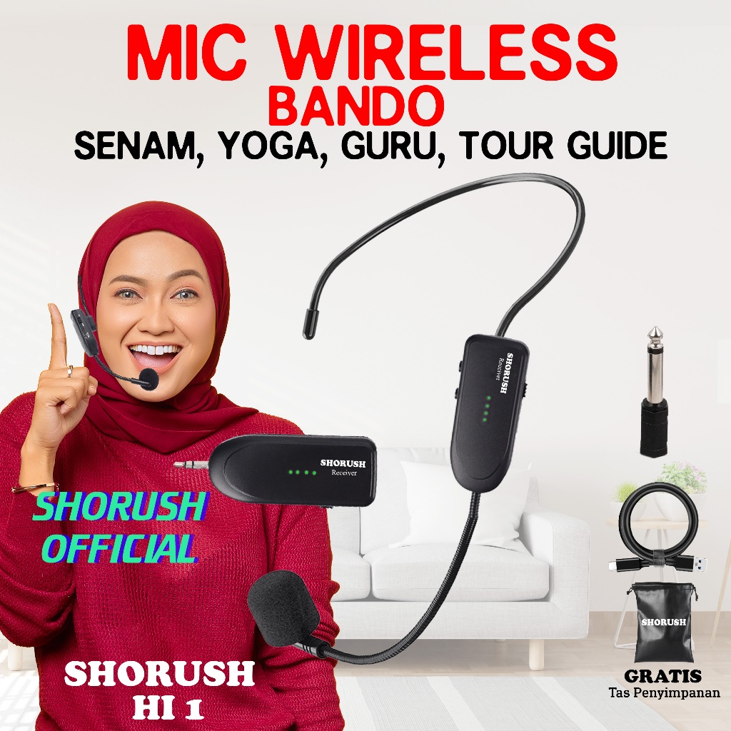 Jual Shorush HI-1 Mikrofon Mic Clip On Wireless UHF 2.4G Microphone ...