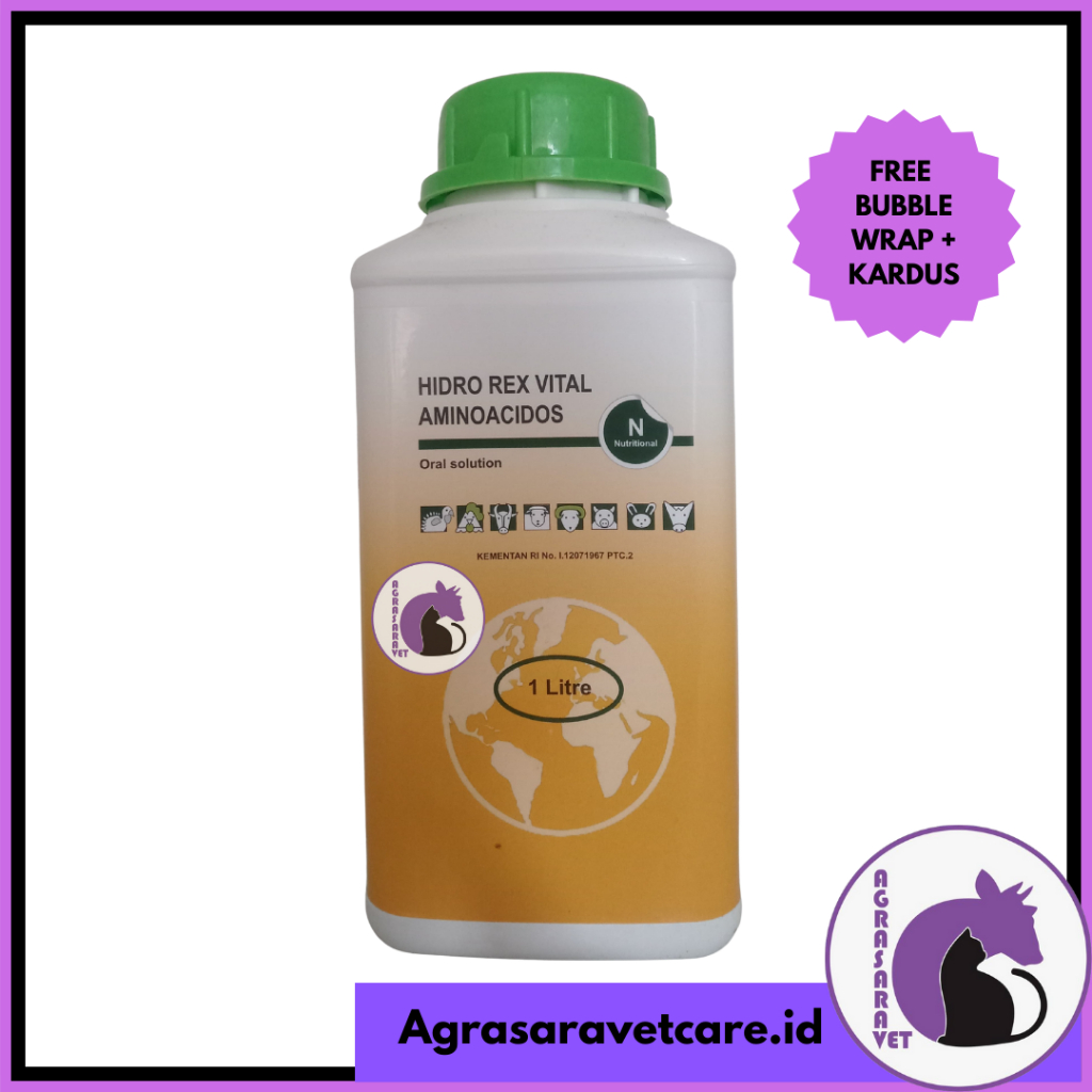 Jual HIDRO REX VITAL 1 LITER (MULTIVITAMIN ASAM AMINO MINERAL) AYAM ...
