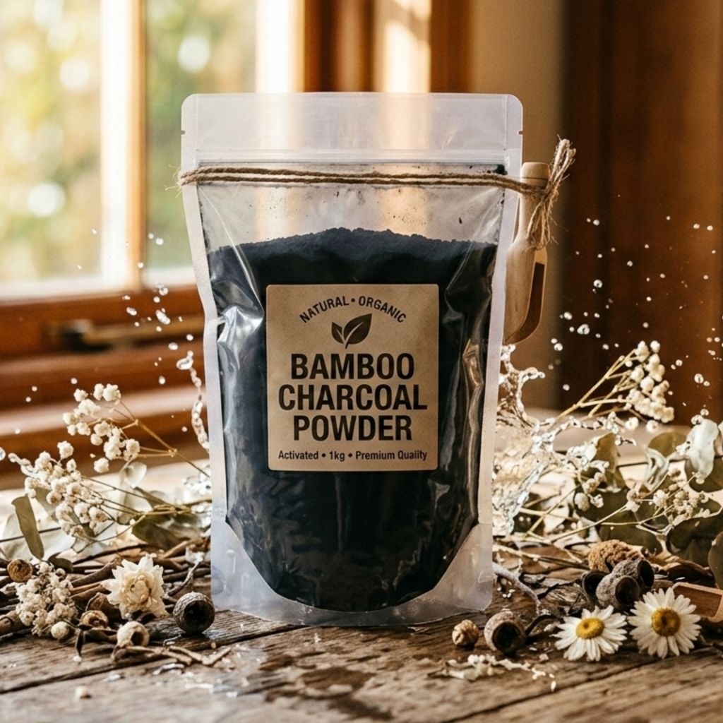 Jual arang bambu bubuk aktif 1kg (activated Charcoal Powder) grade A ...