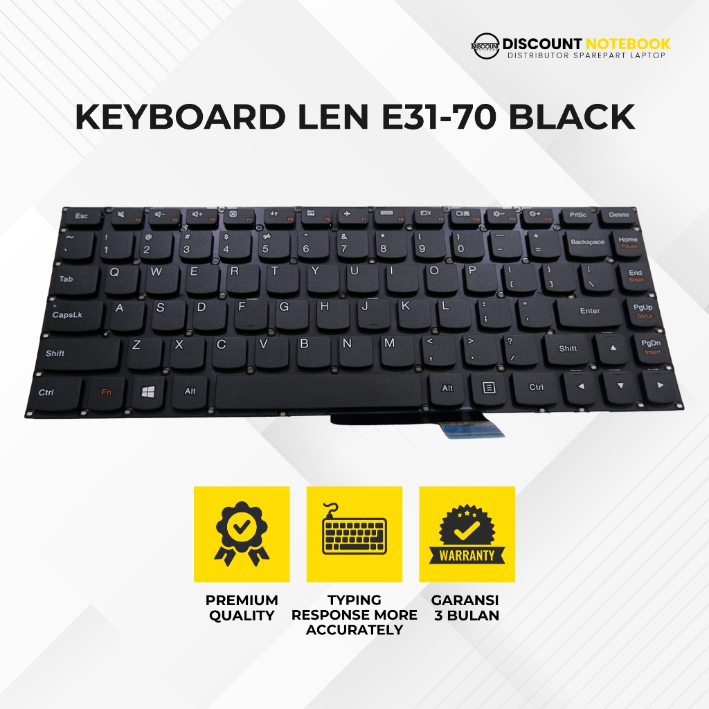 Jual KEYBOARD LAPTOP LEN E31-70 - BLACK [GARANSI 3 BULAN] | Shopee ...