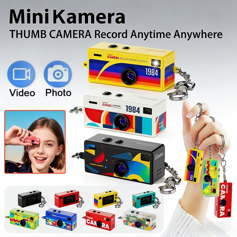 Jual Retro Mini Thumb Kamera Keychain Small Pocket Camera HD Foto Rekam ...