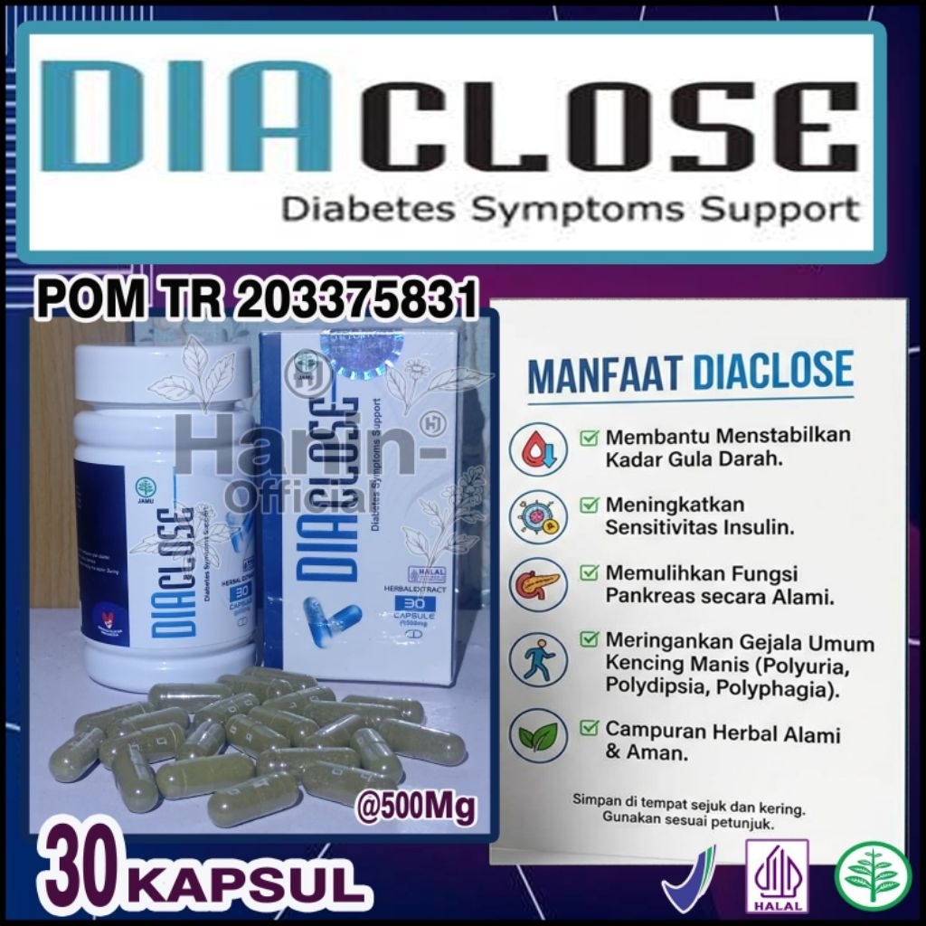 DIACLOSE ASLI ORIGINAL OBAT DIABETES KENCING MANIS GULA DARAH KOLESTEROL AMPUH NYATA KHASIATNYA MANJUR
