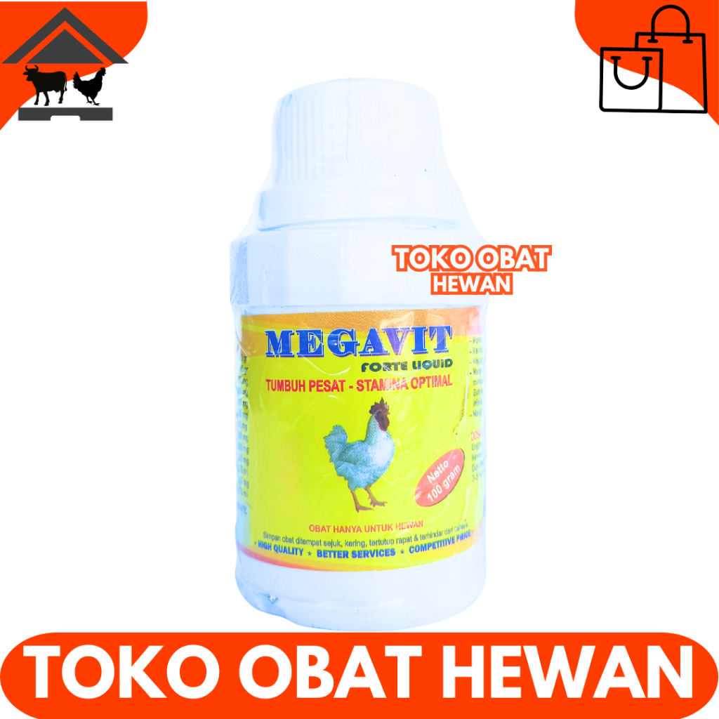 Jual MEGAVIT FORTE LIQUID 100ML - Vitamin Hewan Nafsu Makan Stamina ...