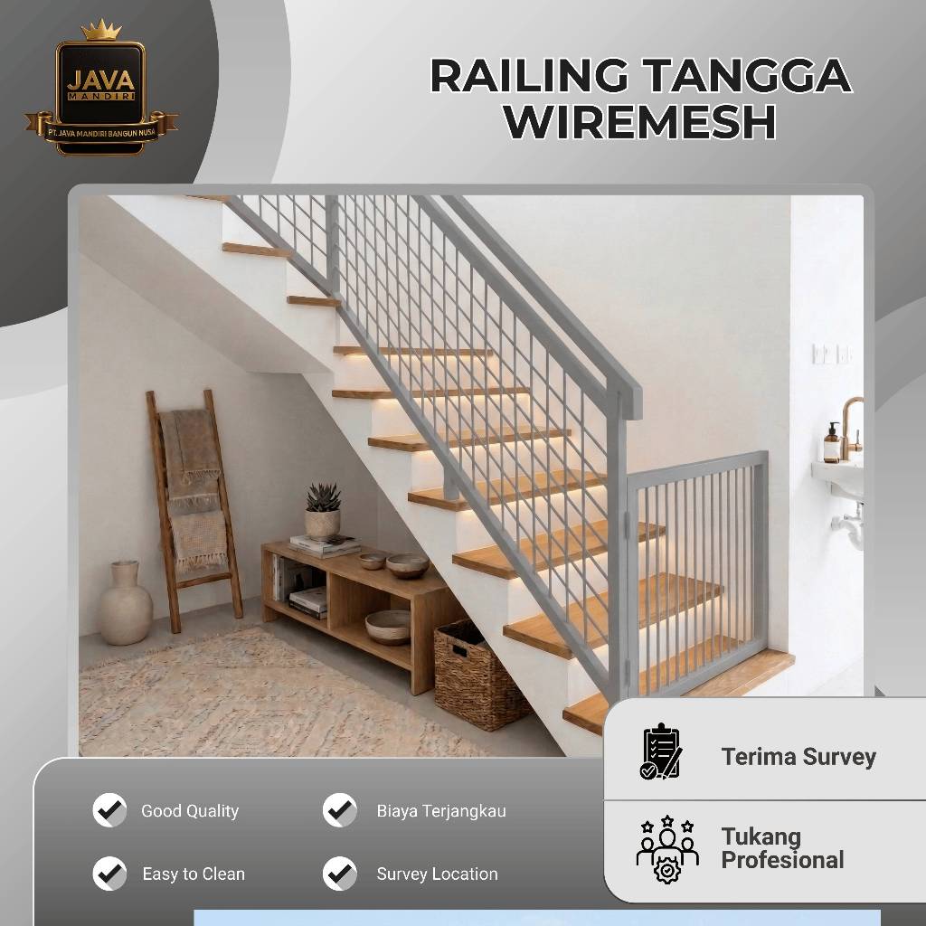 Jual RAILING TANGGA HOLLOW MINIMALIS/JARING EXPANDA/PLAT PERFORATED ...