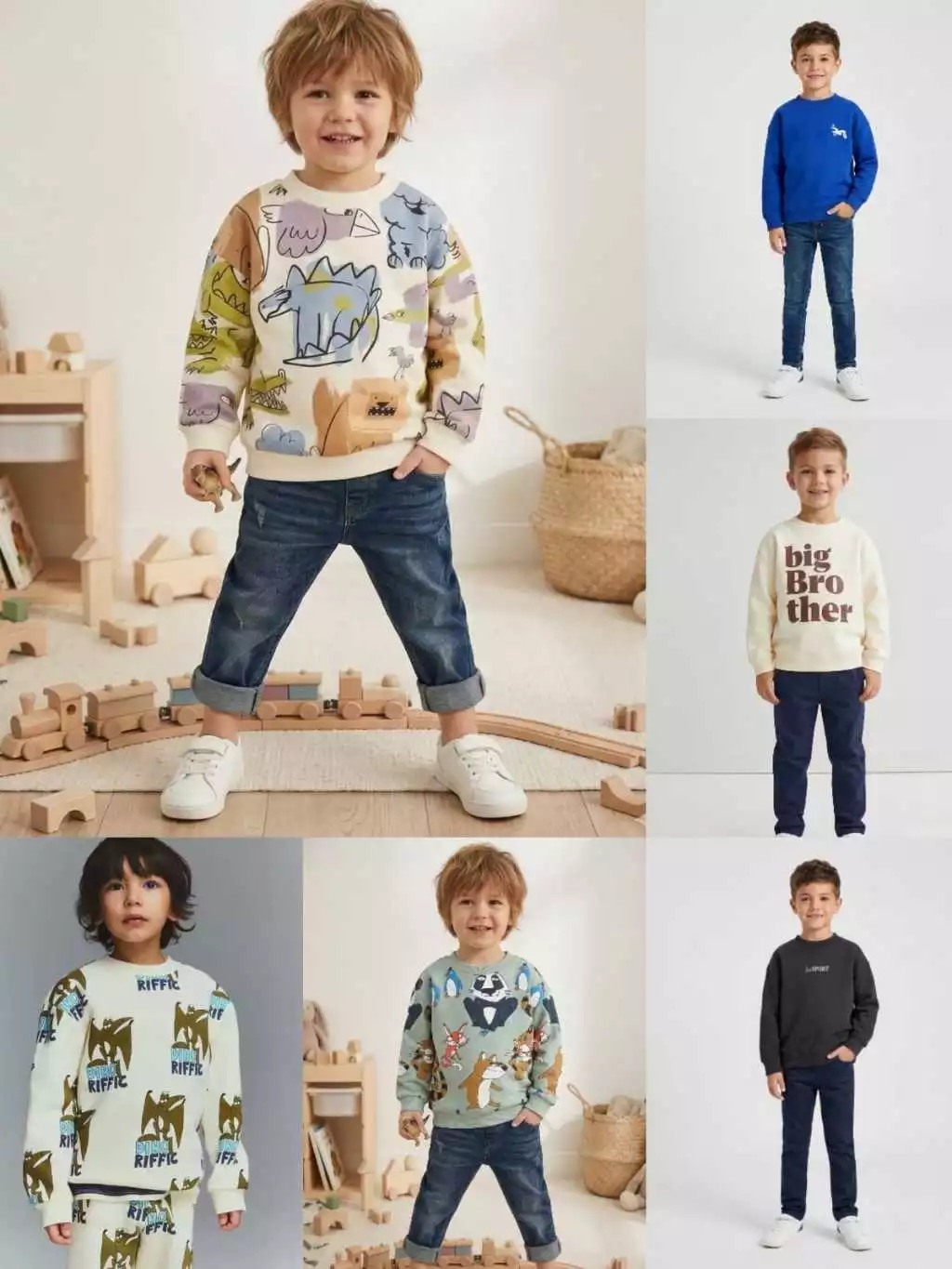 Sweater Anak Kids Junior Unisex Bahan Fleece Lembut  Kids Fleece Sweatshirt - HM-2111