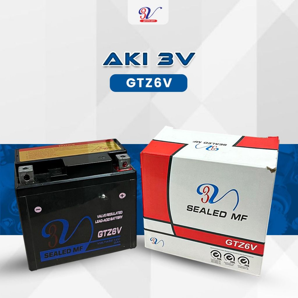 Aki GTZ6V 12V 5 A.h ( CBR150, PCX 125/150, Vario 125/150, Beat Pop ISS, CRF125/150/230, Scoopy ISS, Mio M3, Satria FU 150 ) ( 3v Genuine Part )