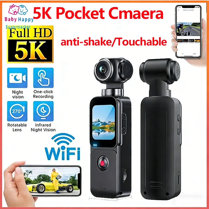 Jual Teeka 64GB 5K Layar HD 270° Video WIFI Pocket Camera anti-shake ...